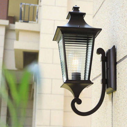 Square Aluminum Outdoor Waterproof 1-Light Wall Sconce Lamp