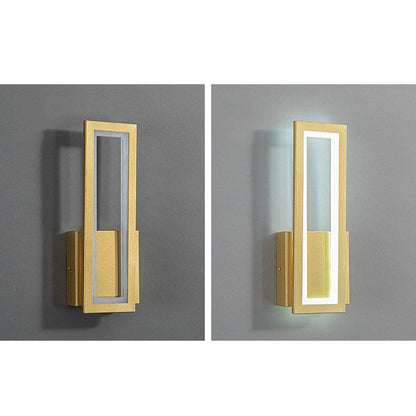 Solid Color Rectangular Acrylic LED Wall Sconce Lamp