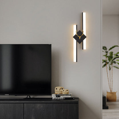 Rectangular Antler Full Copper LED Wall Sconce Lamp