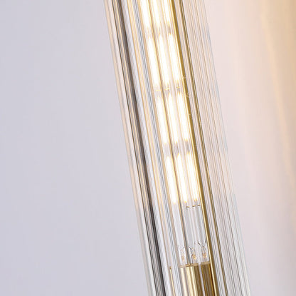 Modern Luxury Brass Glass Cylinder 1-Light Wall Sconce Lamp