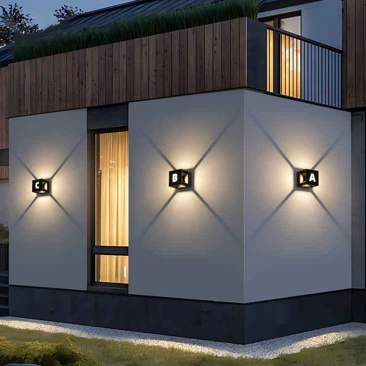 Simplicity LED Solar Waterproof Outdoor Wall Sconce Lamp