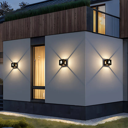 Simplicity LED Solar Waterproof Outdoor Wall Sconce Lamp