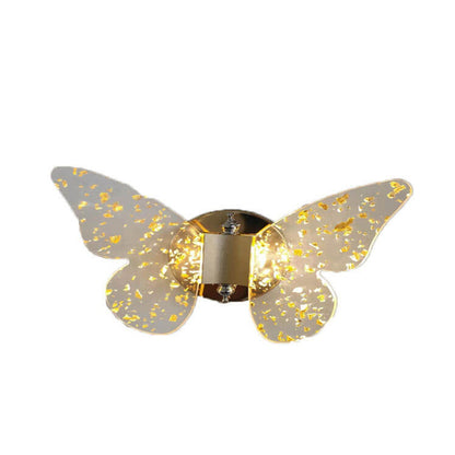 Creative Gold Foil Acrylic Butterfly LED Wall Sconce Lamp