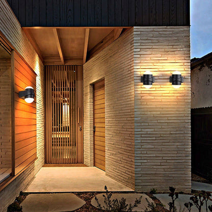 Cylinder Ball LED Outdoor Waterproof Patio Wall Sconce Lamp