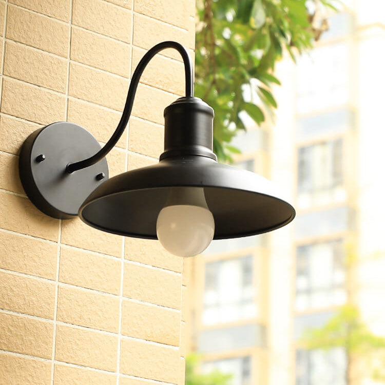 Loft Outdoor Waterproof 1-Light Bent Arm Wall Sconce Lamp