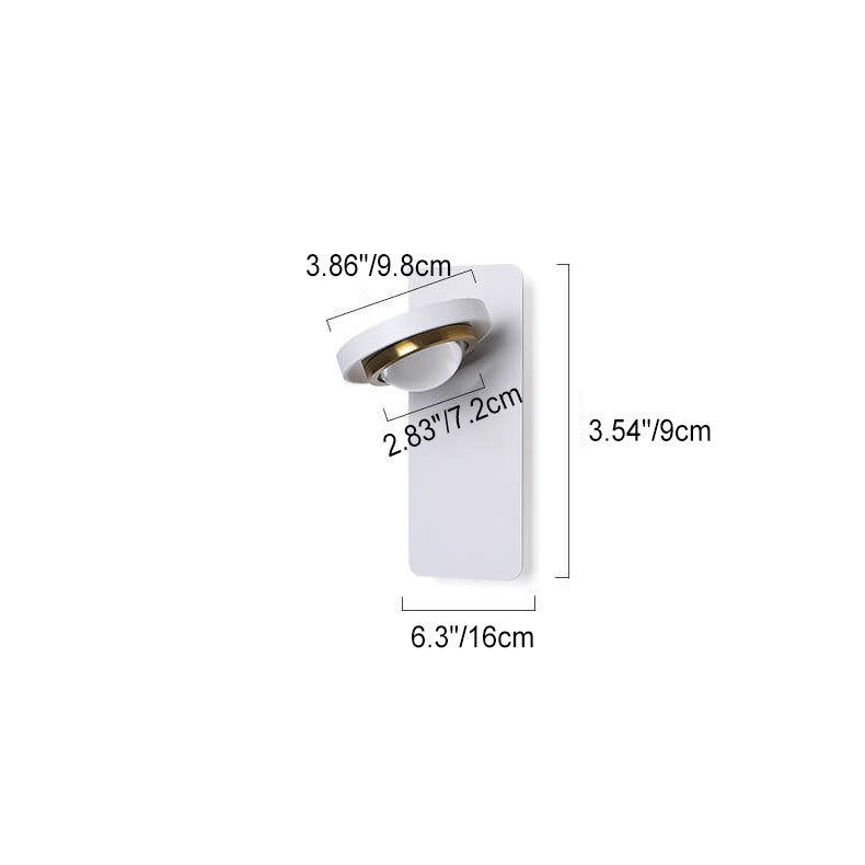 Aluminum Geometric Square Round Iron LED Wall Sconce Lamp
