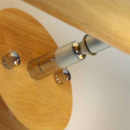 Scandinavian Orb Rubberwood Glass 2-Light Wall Sconce Lamp