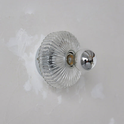 Glass Vertical Grain Design 1-Light Wall Sconce Lamp