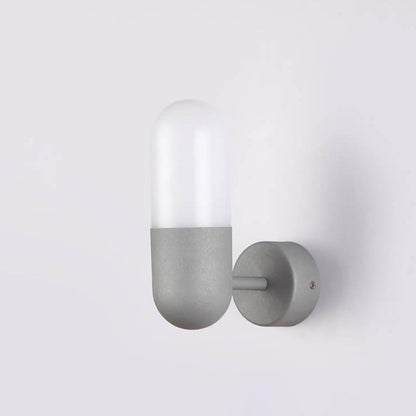 Round Column Aluminum Acrylic 1-Light Wall Sconce Lamp