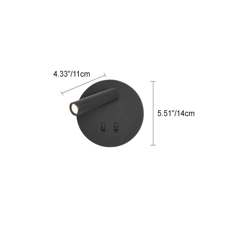 Simplicity Aluminum Rotate Circular LED Wall Sconce Lamp