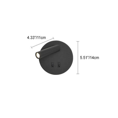 Simplicity Aluminum Rotate Circular LED Wall Sconce Lamp