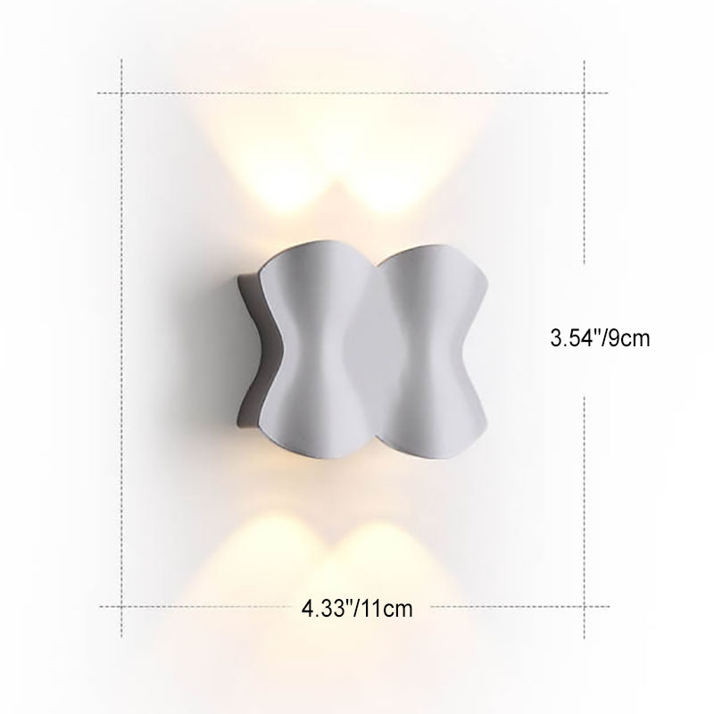 Simplicity Wave Aluminum LED Outdoor Wall Sconce Lamp
