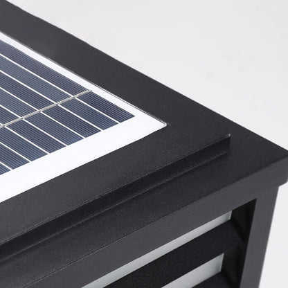 Modern Minimalist Waterproof Solar Square Aluminum PC LED Post Landscape Lighting for Garden
