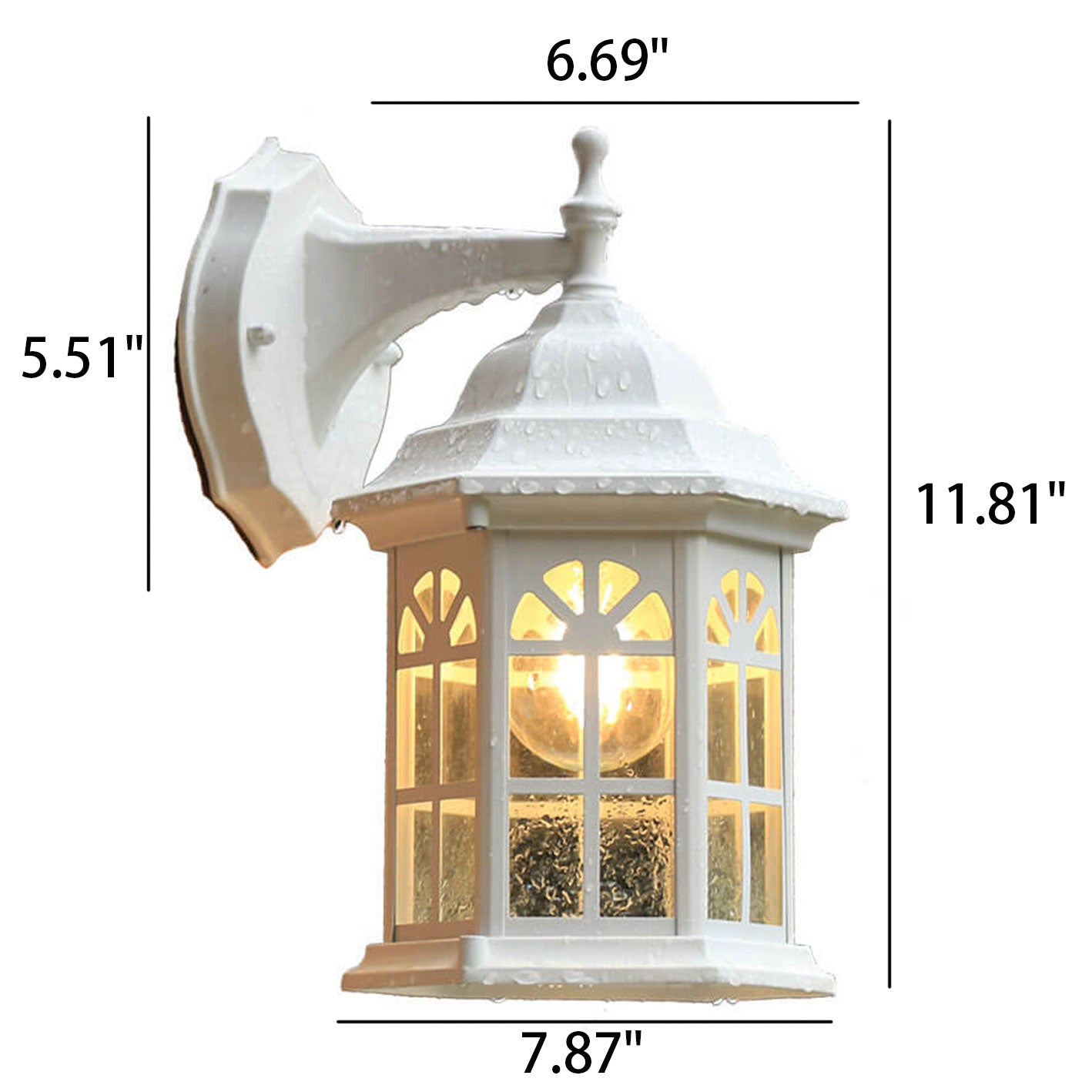 Waterproof Pavilion Design 1-Light Outdoor Wall Sconce Lamp