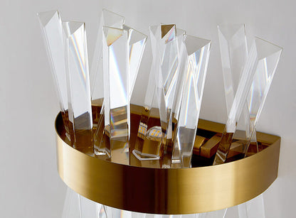 Light Luxury Crystal Strip Design 2-Light Wall Sconce Lamp