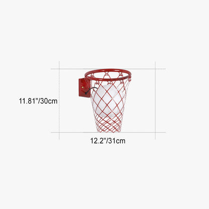 Deco Iron Glass Basketball Hoop 1-Light Wall Sconce Lamp