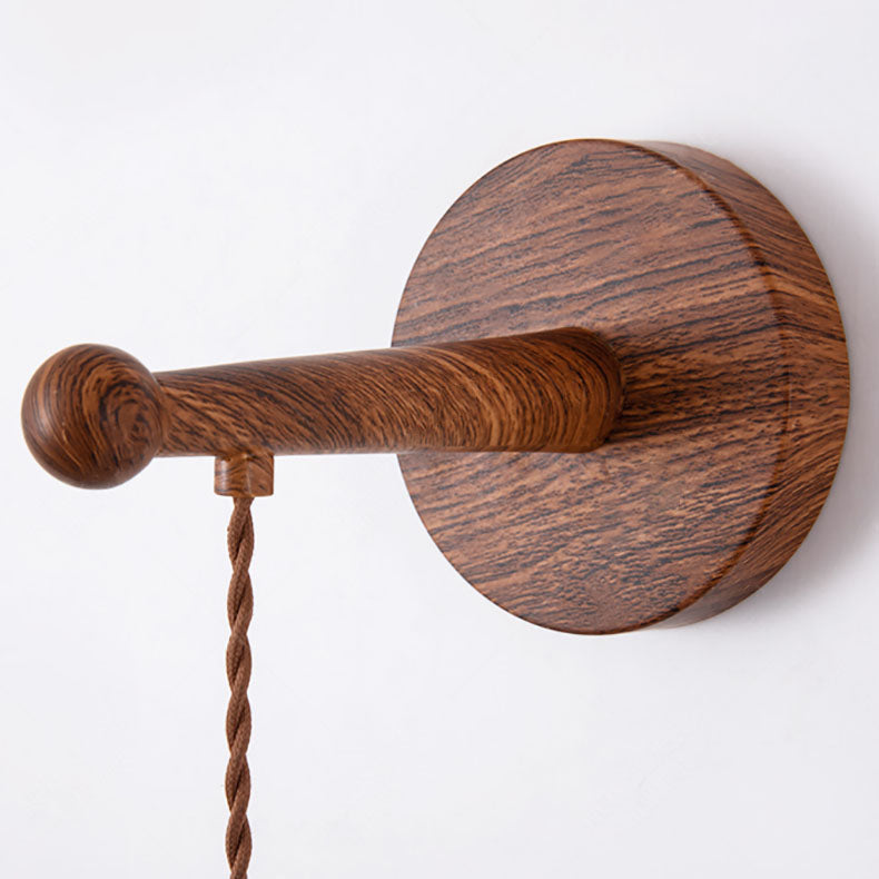 Traditional Japanese Tapered Iron 1-Light Wall Sconce Lamp
