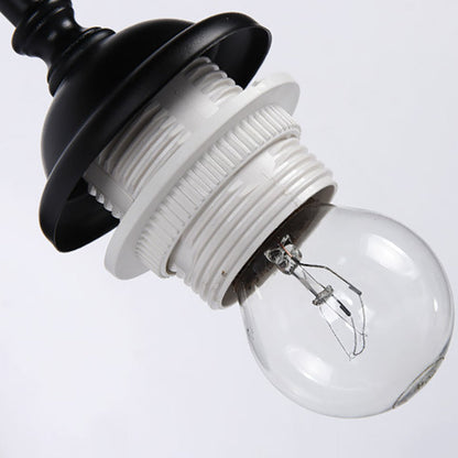 Minimalist Floral Iron Glass 1-Light Wall Sconce Lamp