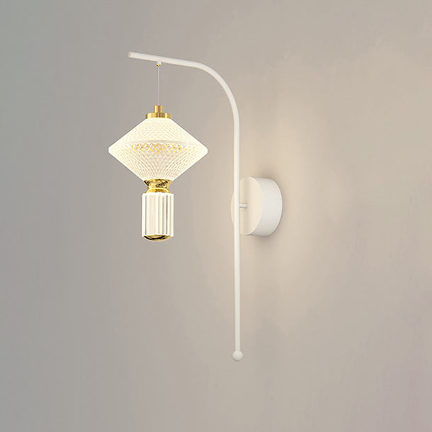 Iron Aluminum Acrylic Rhombic Column LED Wall Sconce Lamp