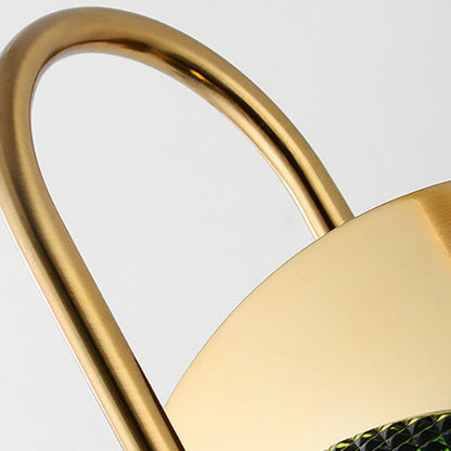 Modern Luxury Iron Glass Round LED Wall Sconce Lamp