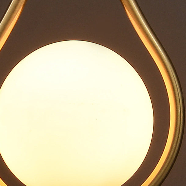 Teardrop Round Ball Iron Glass 1-Light Wall Sconce Lamp