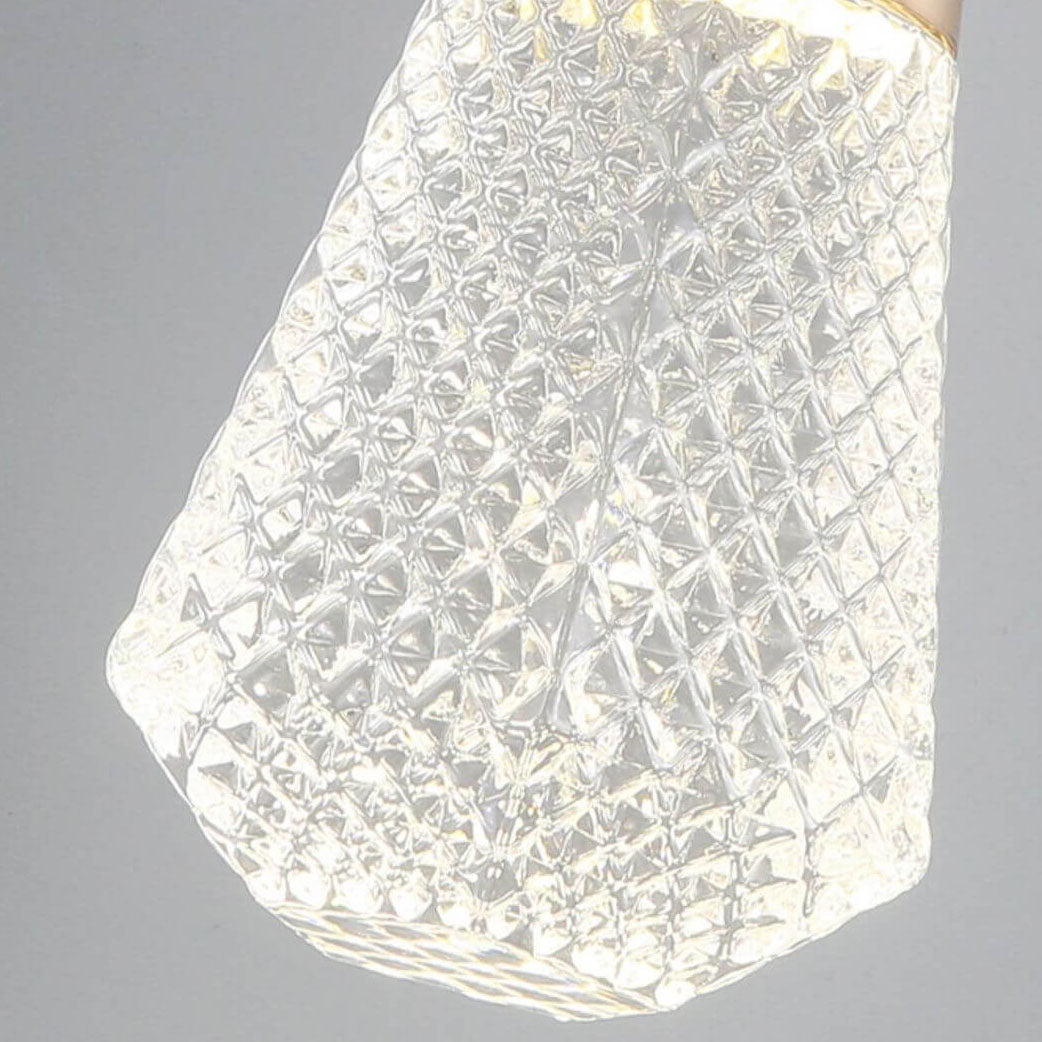 Light Aluminum Crystal Diamond Shape LED Wall Sconce Lamp