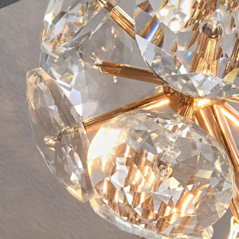 Modern Luxury Orb Hardware Crystal LED Wall Sconce Lamp
