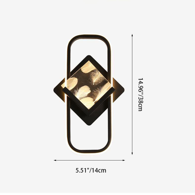 Rectangle Square Aluminum Acrylic LED Wall Sconce Lamp