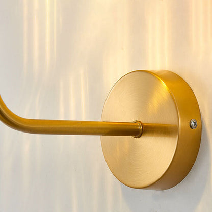 Luxury Round Ball Iron Glass 1-Light Wall Sconce Lamp