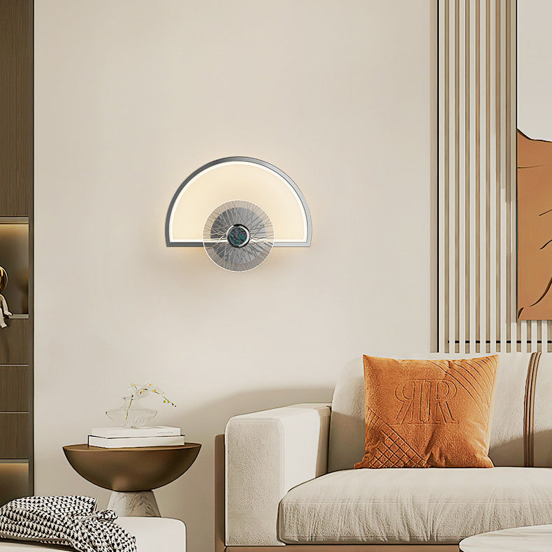 Geometric Semi-circle Acrylic Hardware LED Wall Sconce Lamp