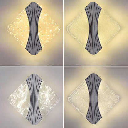 Round Diamond Hardware Acrylic LED Wall Sconce Lamp