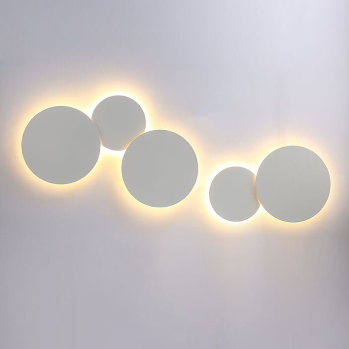 Modern Minimalist Round Eclipse Iron LED Wall Sconce Lamp