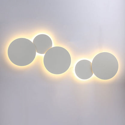 Modern Minimalist Round Eclipse Iron LED Wall Sconce Lamp