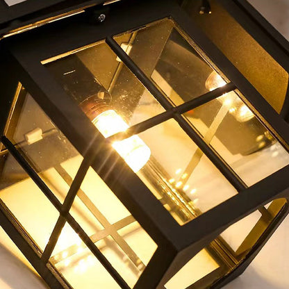 Simplicity Square Glass Shade 1-Light Wall Sconce Lamp
