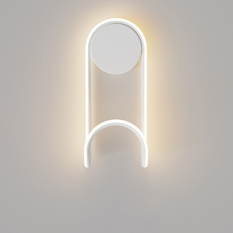 Scandinavian Acrylic Round Hook Led Wall Sconce Lamp