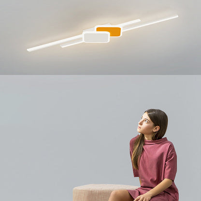 Long Rhombus Iron Aluminum Acrylic LED Wall Sconce Lamp