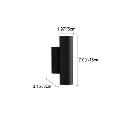 Minimalist Cylinder Iron Aluminum LED Wall Sconce Lamp