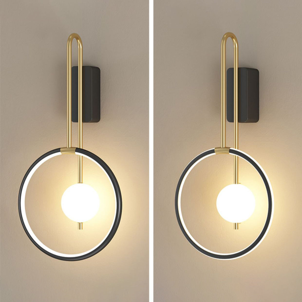 Simplicity Circle Ring Silicone Strip LED Wall Sconce Lamp