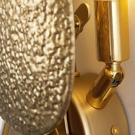 Gold Stainless Steel Pebble 3/6 Light Wall Sconce Lamp