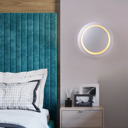 Minimalist Round Rotatable Aluminum PC LED Wall Sconce Lamp