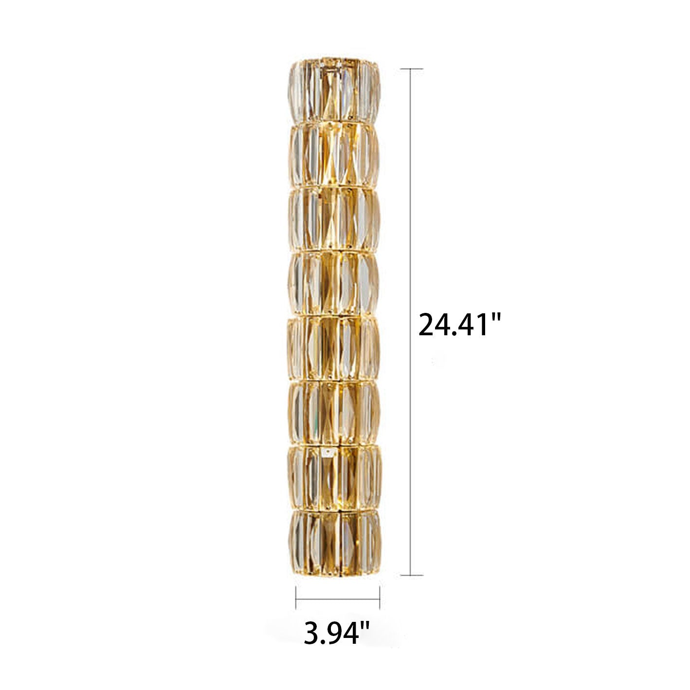 French Light Crystal Column 4/6/8-Light Wall Sconce Lamp