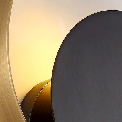 Modern Minimalist Iron Circle Ring 1-Light Wall Sconce Lamp