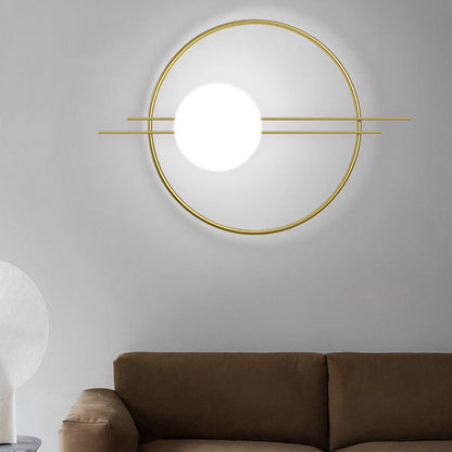 Nordic Circle Ring Glass Ball 1-Light Wall Sconce Lamp