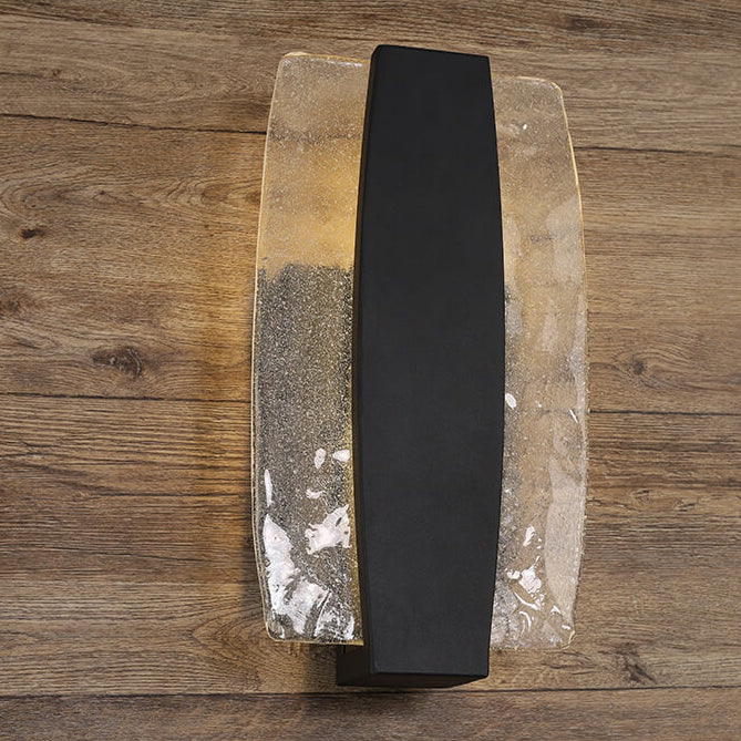 Minimalist Rectangle Aluminum Glass LED Wall Sconce Lamp