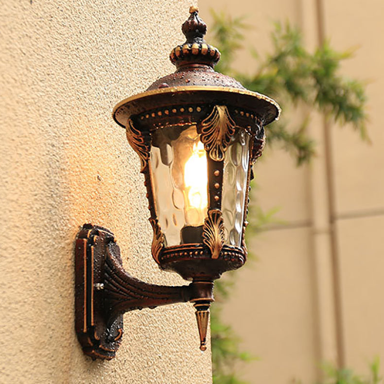 Cylinder Aluminum Glass 1-Light Wall Sconce Lamp