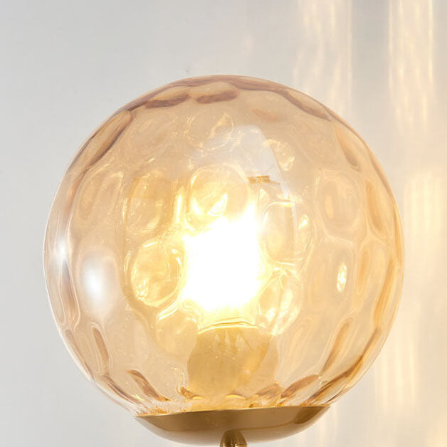 Luxury Round Ball Iron Glass 1-Light Wall Sconce Lamp