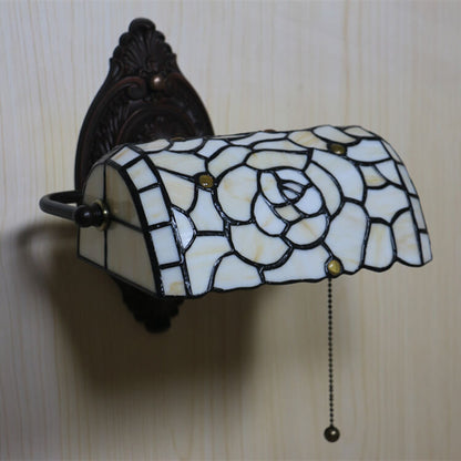 Tiffany Floral Stained Glass 1-Light Wall Sconce Lamp