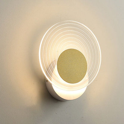 Light Luxury Gold Geometric Acrylic LED Wall Sconce Lamp