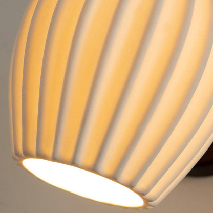 French Flower Shade Solid Wood Base 1-Light Wall Sconce
