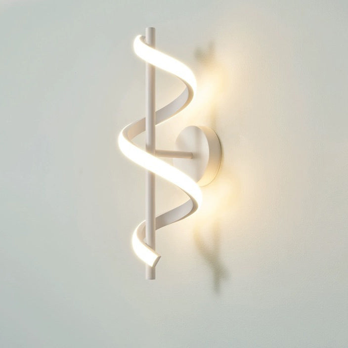 Spiral Hardware Aluminum Silicone LED Wall Sconce Lamp